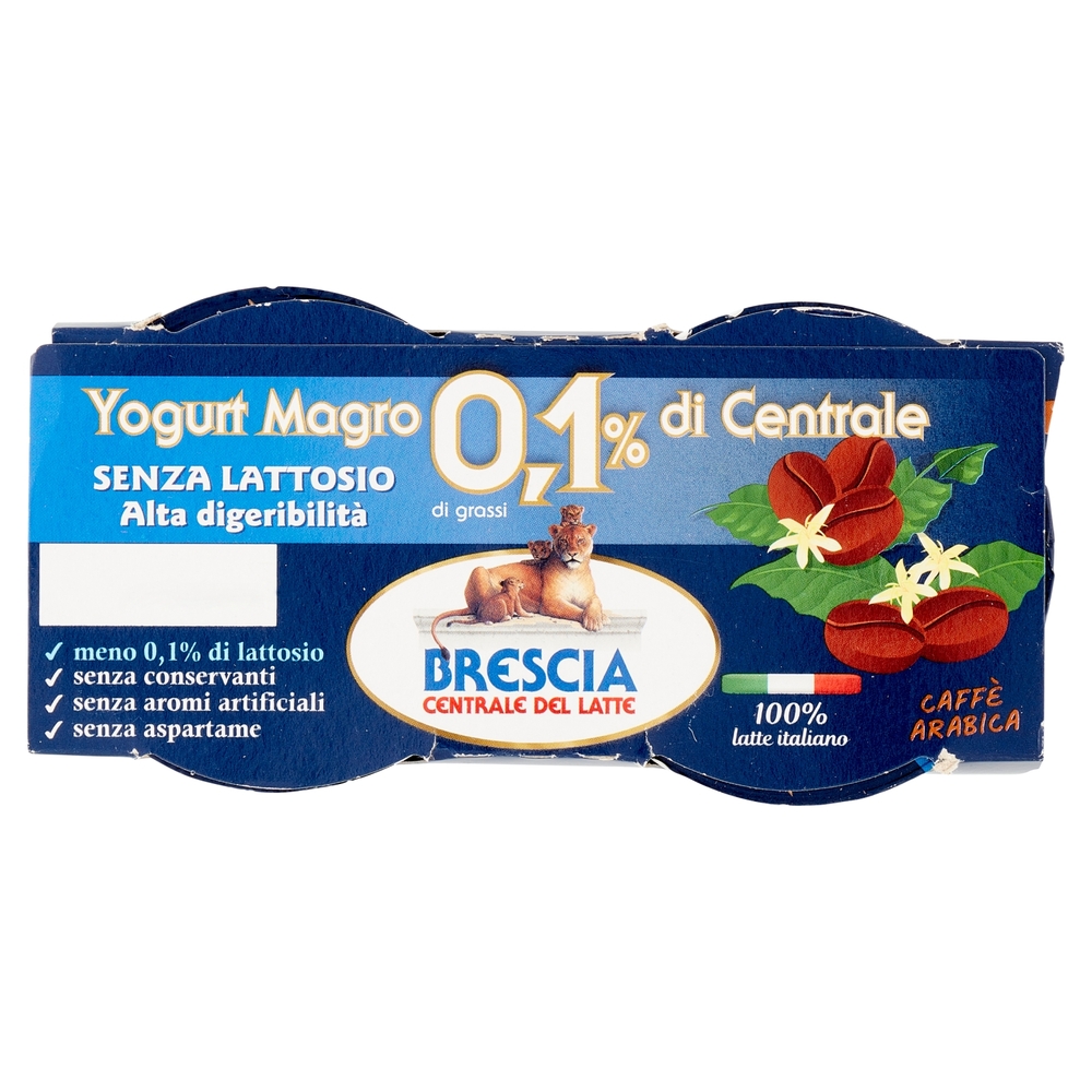 Yogurt al Caffè 1% Grassi Senza Lattosio, 2x125 g